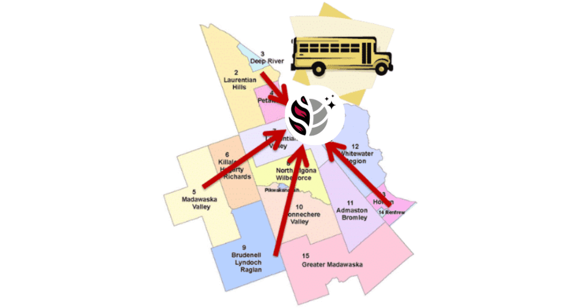 Carte du trajet de transport